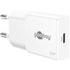 goobay Caricatore USB C GaN da 30W, adattatore di alimentazione super sottile con Power Delivery, per MacBook Air, iPhone, Samsung Galaxy, iPad Pro, Pixel - bianco - 75736