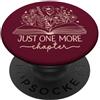 Just One More Chapter Reader Floral Book Just One More - Libro da lettura per libri, colore: rosso e beige PopSockets PopGrip Adesivo