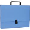 OFFICER PRODUCTS Office Products 21187811 - 01 Box per raccolta PP di plastica con manico e chiusura, Raccoglitore Fogli, A4, 5 cm, Blu