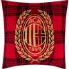 A.C. Milan Cuscino A Quadri, Prodotto Ufficiale, in Cotone, 40x40 cm