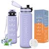 Vikaster Bottiglia acqua, Borraccia 1.5l, Senza BPA & Prova di Perdite, Bottiglia Acqua Bambini, Scuola, Bici, Palestra, Yoga, Ufficio