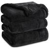 Bedsure Coperta in Pile Sherpa - Plaid Divano e Letto, Coperta Calda Accogliente, Sherpa Extra Spessa Morbida, Coperta Termica Copridivano Matrimoniale, XXL 220x240 cm, Nero