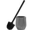 ASKLUND Scopino WC Spazzolone Bagno WC Scovolino WC con Portascopino in Ceramica Forma del Diamante Grigio