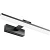 Klighten Lampada da Specchio a LED per Bagno 12W 40cm 585LM Bianco Freddo 6000K Moderno Luce per Trucco, 180° Regolabile, 40CM, Nero
