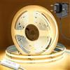Bigzom Nastro LED 6M Bianco Caldo 2700K, 1920 LED Dimmabile 24V Nastro LED COB con Telecomando e Alimentatore, CRI90+ Illuminazione Sottopensile per Decorazione Casa Fai Da Te