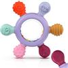 akolik Giochi Dentizione Neonato, Sonaglio Anello Massaggiante in Silicone per Bambini, Massaggiagengive Senza BPA per neonati di età superiore ai 3-6 6-12 mesi