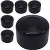 SKIR'CO Tappi per pali di recinzione, rotondi, 42,4 mm, colore nero, per pali di recinzione, colore nero RAL 9005, 6 pezzi