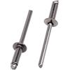 SKIR'CO Confezione da 50 rivetti ciechi in acciaio inox 4,0 x 12 mm, testa a cupola, rivetti pop, DIN 7337, rivetti A2