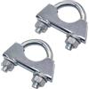 SKIR'CO (2 pezzi) Collari fermatubi per tubi con diametro 28 mm, Collari fermatubi a U, Supporti per tubi zincati