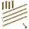 Universal Hardware Viti M3 in ottone con bullone di collegamento maschio a femmina per maniglia della porta, manopole, bocchette e altro, confezione da 4