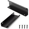 CHSEROK 2 Pezzi Maniglie per Armadio da Cucina Maniglie per Invisibili, 120 mm Maniglie per Cassetto Nera, Moderne Maniglie da Incasso Utilizzabili in Cucine, Cassetti, Armadi