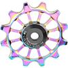 RiToEasysports Puleggia del Deragliatore della Bici 12T, Puleggia del Deragliatore Posteriore della Ruota di Guida della Bici in Lega di Alluminio con Cuscinetto in Ceramica per Mountain Bike