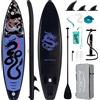FEATH-R-LITE Tavola da SUP gonfiabile,resistente adatta per tutti i livelli di abilità, kit completo di pagaia regolabile,pompa,zaino da viaggio,cordino,borsa impermeabile