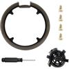GZRXIOUS Copertura per Ruota Dentata per Bicicletta, 42 44 Denti, per Mountain Bike, Protegge La Catena E La Ruota Dentata, Robusto Accessorio, Ideale per Mountain Bike con 4 Viti E 1 Cacciavite Nero