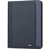 Niji Portablocco A4 a cartella con zip con tasca Niji blu - 26x34 cm