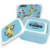 NERTHUS FIH 1330 lunch box bambino tripla impilabile auto set 3 contenitori senza BPA ideale per la scuola