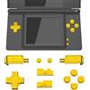 eXtremeRate Tasti Pulsanti Set Ricambio per Nintendo DS Lite,Tasti ABXY D-pad R L Power Volume per Nintendo DS Lite NDSL Console(NON Include Console)-Oro Cromo
