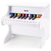 Woet® Pianoforte Giocattolo Nero in Legno per Bambini, Strumento Musicale con 18 Tasti, Libretto Musicale a Colori, Carta Scala, Piano per Principianti, Gioco Educativo, A Partire da 3 Anni