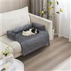 OKYUK Cuccia per cani - Cuscino per cani, lavabile a mano, per cani di grandi dimensioni, medie e piccole dimensioni (grigio scuro, 90 x 90 cm)