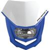 Polisport 8657400039 - Faro Anteriore Halo in Polipropilene con Lampada alogena Compatibile con Tutti i Modelli Motocross/Enduro in Colore Bianco/Blu