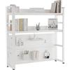 Boltmol Scaffale della scrivania a 2 livelli con la progettazione delle viti nascoste, bianco 95CM, organizzatore del desktop con il cartellone