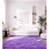 MARATIP Tappeto Peloso Soggiorno Tappeti per Grandi Dimensioni Salotto Moderno cameretta Bimba tappeti,Tappeto morbido e soffice per la camera da letto(Viola,160 x 230 cm)