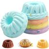 Rairsky 12 Pezzi Stampi Silicone Dolci, Stampo Muffin Silicone Riutilizzabile, Disponibile in 4 Colori Stampo per Budino, Stampo Ciambelline, Stampi in Silicone per Torte, Dessert, Cioccolatini, Gelatine