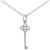 Serebra Jewelry Collana con ciondolo a forma di chiave in argento Sterling 925 da uomo, Argento sterling