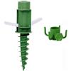 Sekey Base per Ombrellone - Picchetto per Ombrellone da Spiaggia con Trivella e Gancio, Supporto per Ombrellone per Aste da 22-32 mm, per Sabbia e Terra, Verde