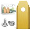 GROFIS Set di 36 Lame per Robot Tagliaerba, Lame di Ricambio in Acciaio Inox e Titanio con Viti, Lame Ricambio Accessori per Tosaerba Compatibile con Husqvarna Automower, Gardena, Yard Force