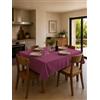 Batik Tovaglia 100% cotone - elegante bordo a giorno - Monocolore Tovaglia 140 x 180 Cucina - MALVA