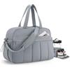 BAGSMART Borsone da Viaggio Donna, 38L Borsone Palestra Sportiva, Borsa da Viaggio Grande Capacità Con Beauty Case in PVC e Borsa Per Scarpe, Bagaglio a Mano Leggero, Borsa Parto Ospedale Grigio scuro