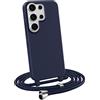 MyGadget Cover per Samsung Galaxy S24 Ultra - Custodia con Corda - Case con Cordino Opaca Antiurto/Bumper con Laccio/Tracolla - Practical Stylish per Collo Viola