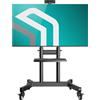 ONKRON Sostegno Televisore da 50 a 90 pollici - Supporto TV da Pavimento con Peso fino a 90 kg - Porta TV da Terra Mobile e Universale con max VESA 800x600 mm/Carrello TV Inclinabile TS1891-B Nero
