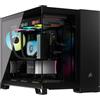 CORSAIR iCUE LINK 2500X RGB Small-Tower mATX Case per PC a Doppia Camera - Vetro Panoramico Temperato - Compatibile con Scheda Madre a Connessione Inversa - 2 Ventole CORSAIR RX120 RGB Incluse - Nero