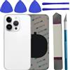 LiXiongBao Sostituzione del coperchio del vetro posteriore 15 Pro per iPhone 15 Pro Sostituzione del vetro posteriore posteriore da 6,1 '' con kit di strumenti di riparazione (Bianco)