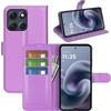 Fertuo Cover per Motorola Moto G86, Custodia Portafoglio Cover a Libro in Pelle Flip Case Sottile con Silicone Bumper, Fibbia Magnetica, Porta Carte e Kickstand, Viola