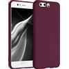 kwmobile Custodia Compatibile con Huawei P10 Cover - Back Case per Smartphone in Silicone TPU - Protezione Gommata - viola bordeaux