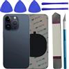 LiXiongBao Sostituzione del coperchio del vetro posteriore 15 Pro per iPhone 15 Pro Sostituzione del vetro posteriore posteriore da 6,1 '' con kit di strumenti di riparazione (Blu)