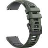 NotoCity Cinturino per Garmin Forerunner 55/245/165, 20mm Cinturino per Vivoactive 5/3/6, Venu SQ/2 Plus, Sportivo in Silicone per Garmin Vivomove 3/HR/Luxe/Style(Verde Militare/Grigio Grafite)