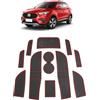 Ruiya per MG ZS EV Facelift 2021-2023 2024 Antiscivolo Interno Tappetini, MG ZS Tappetini in Gomma per Auto Tappetino Bracciolo Protezione Scanalatura Porta Interni Tappetini Gomma Accessori MG ZS