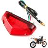 Hugfads Fanale Posteriore Universale a LED per Moto con Indicatori di Segnale, Luce Freno, e Luci diurne, Accessorio per Modifica Parti Motociclo