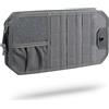 WYNEX Molle Visiera Pannello Organizzatore, Accessori Auto con Tasca ad Zip & Clip per Occhiali, Pannello Semi-Rigido con Spazio per Patch (Adatto alla Maggior Parte delle Auto, SUV e Camion)