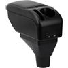 ZENVI Compatible with Toyota Aygo X Braccioli 2022-2026 | Stile Fibra Carbonio,Braccioli,Console Centrale Organizer Immagazzinaggio Scatola,Utilizzabile Per Autisti Supporto Gomito