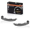 Osram LEDDMI 8W0 BK S LEDriving indicatore di direzione LED completamente dinamico - edizione nera, Nero, Set di 2