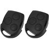 SG Store 2 pezzi 3 pulsanti telecomando custodia di ricambio compatibile con Ford Focus Mondeo Fiesta Fusion Puma Transit chiave auto Shell custodia nero