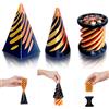 SANSGOUP Impossible Cone (3PCS), 3D Stampato Spiral Cone Fidget Toy, Impossibile Piramide Scultura Passthrough, Decorazioni per il Desktop Giocattolo di sollievo da stress per bambini regalo per adulti (Or o)