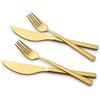 ECHTWERK EW-PK-2203G Set di Posate per Pizza, 4 Pezzi per 2 Persone, in Acciaio Inossidabile, Oro