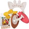 Sophie la Girafe - Anello dei Profumi 3 Medaglioni - Dalla Nascita - Vaniglia, Fragola & Cocco | Profumo Caucciù Naturale | Sviluppa l'Olfatto | Facile da Afferrare | Regalo Nascita