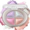 BelleFlair 4 colori glitter ombretto palette, ombretti holografici multichrome con finitura shimmer, polvere iridescente come face highlighter, ombretto metallico scintillante per trucco fiabesco